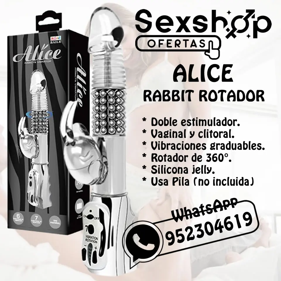 ALICE VIBRATOR RABBIT ROTADOR 360 EN SEXSHOP OFERTAS