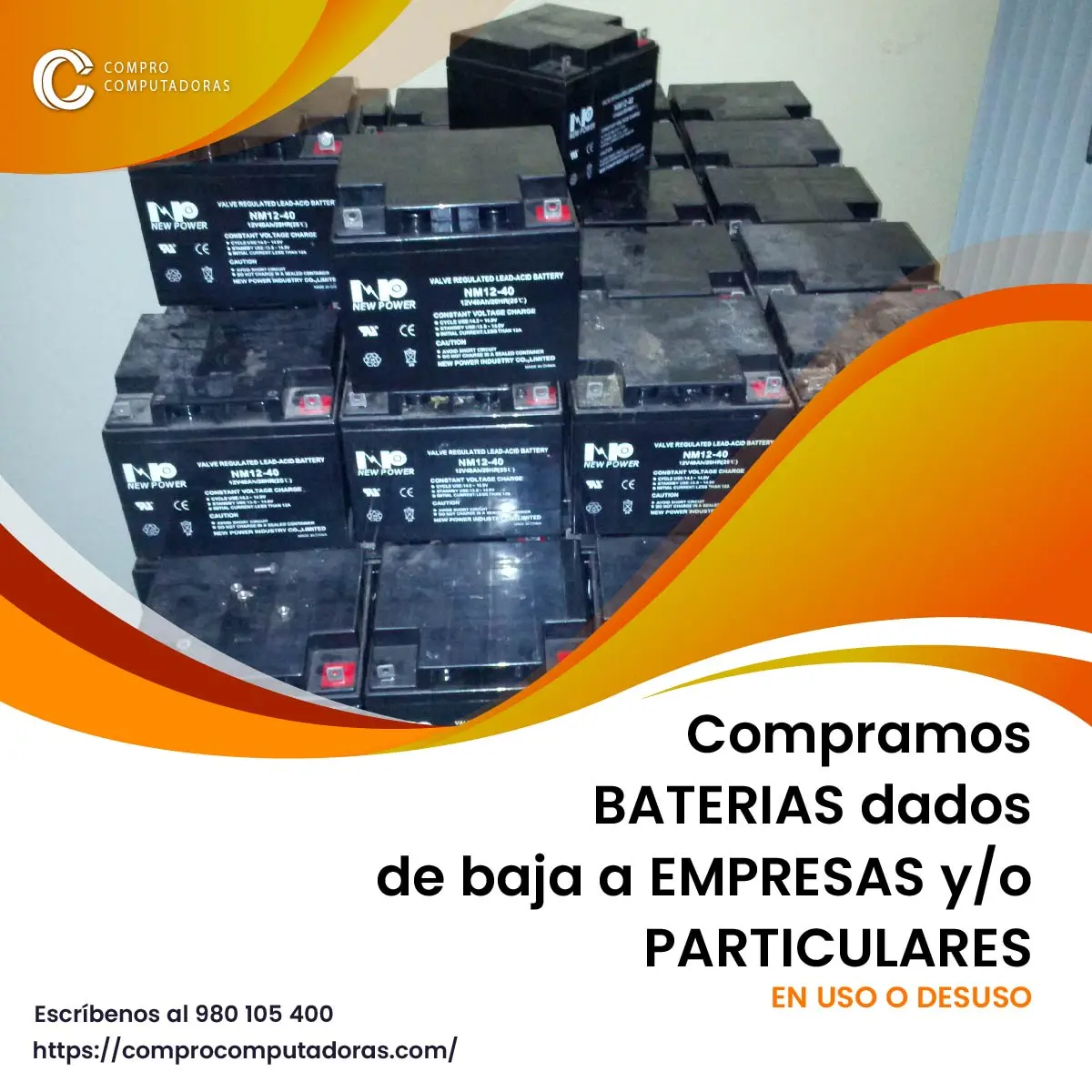 TIENES BATERIAS EN DESUSO LO COMPRAMOS 