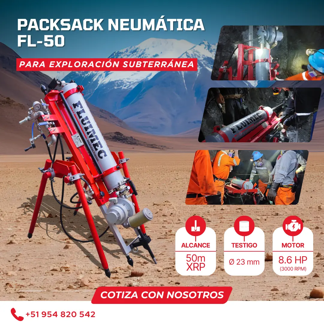 PACKSACK NEUMÁTICA FL50 equipo para mineria 