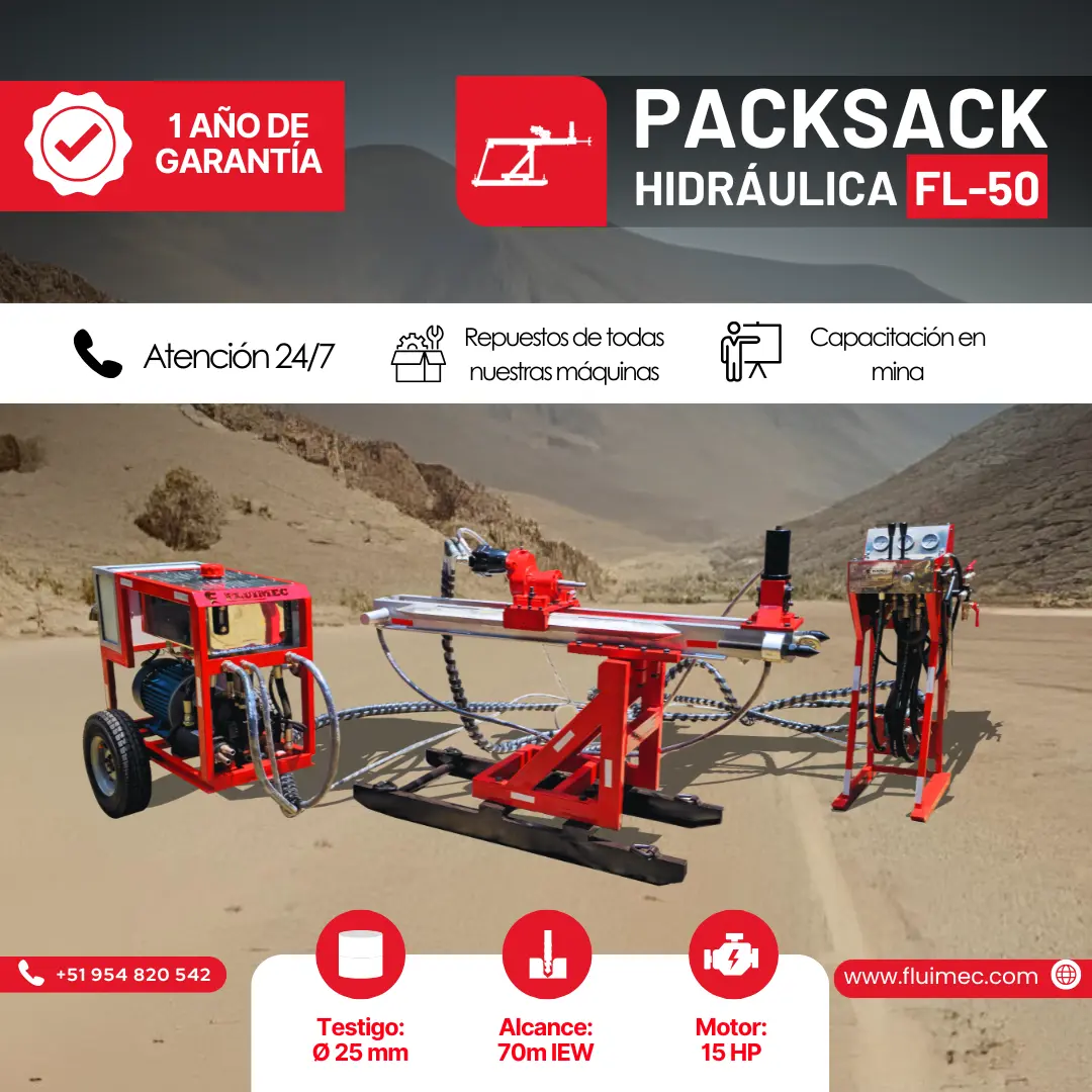 PACKSACK HIDRÁULICA FL50 equipo para industria minera 