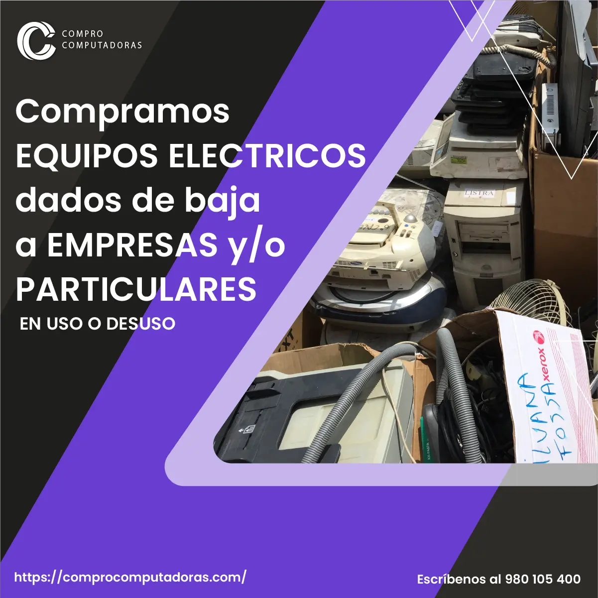 TIENES EQUIPOS ELECTRICOS MALOGRADOS LO COMPRAMOS 