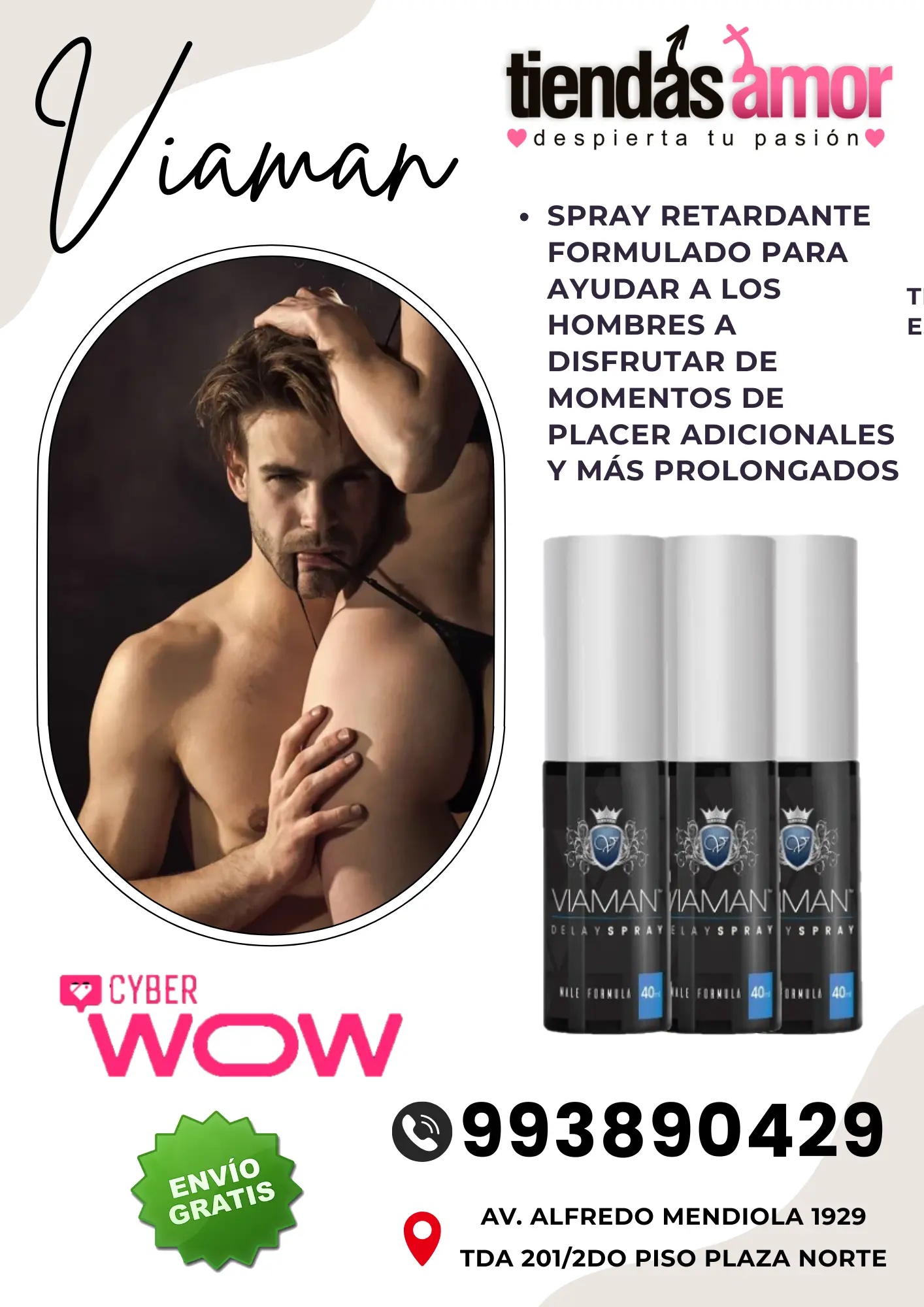 VIAMAN SPRAY RETARDANTE TIENDAS AMOR - 993890429