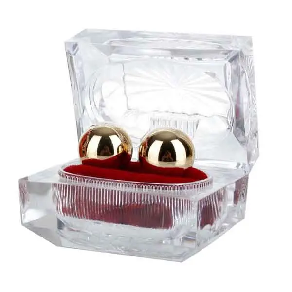 BOLAS CHINAS DE CRISTAL GEISHA DORADO