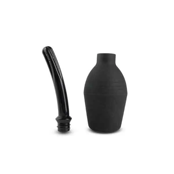 CONSOLADOR ENEMA CURVADUCHE NEGRO