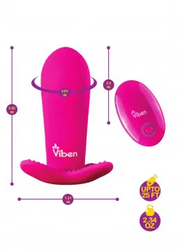 VIBRADOR VIBEN PANTY FUCSIA 10 FUNCIONES