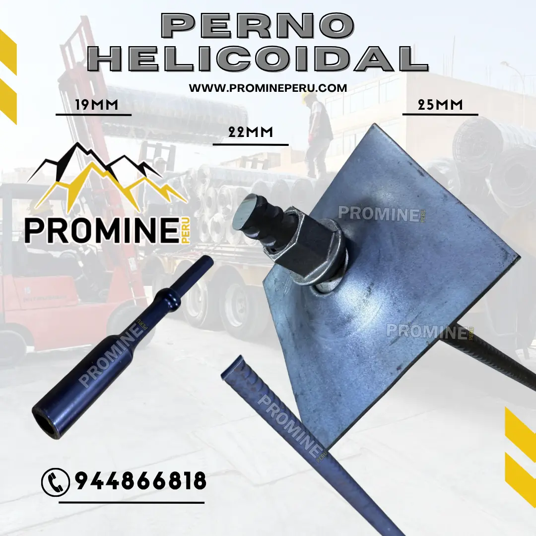 Perno Helicoidal Sostenimiento activo de techos