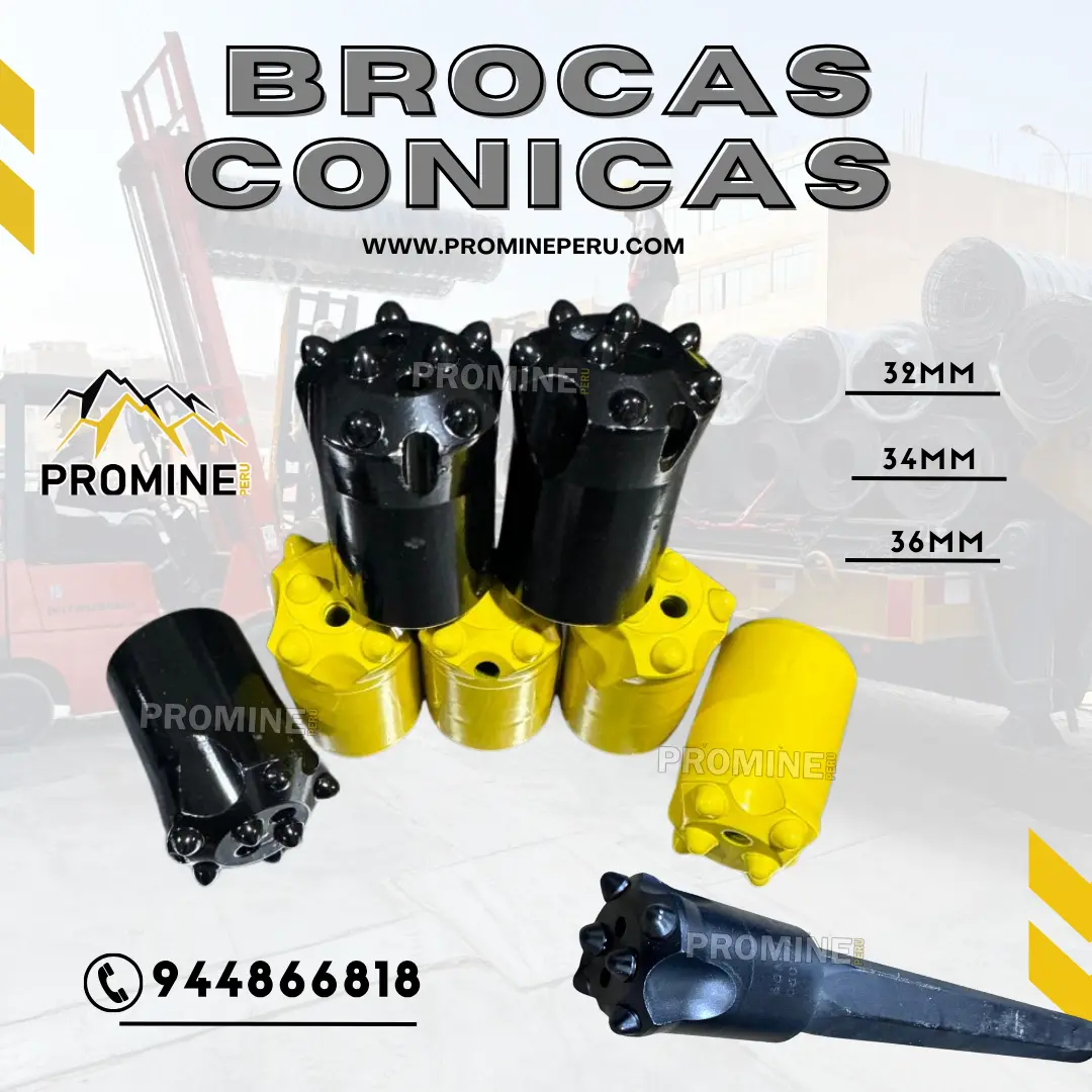 Brocas Cónicas Perforación en roca dura mina