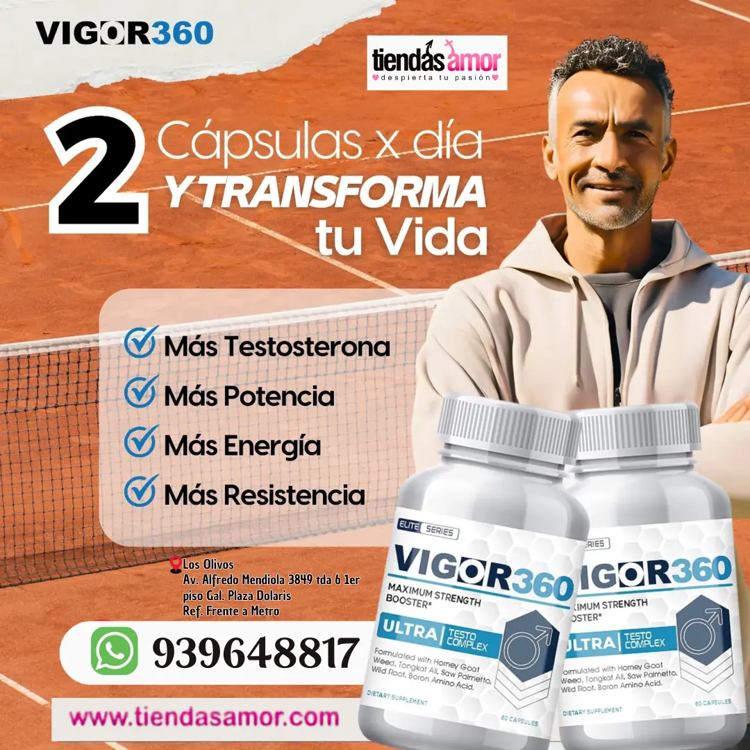Vigor 360 Ultra Testo Complex para hombres Natural Max 60 ca