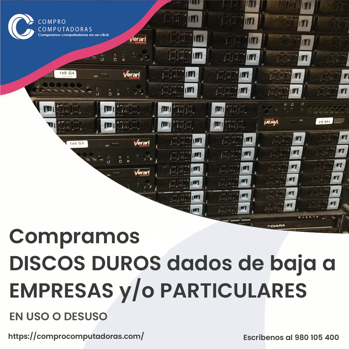 TIENES DISCOS DUROS ANTIGUOS LO COMPRAMOS 