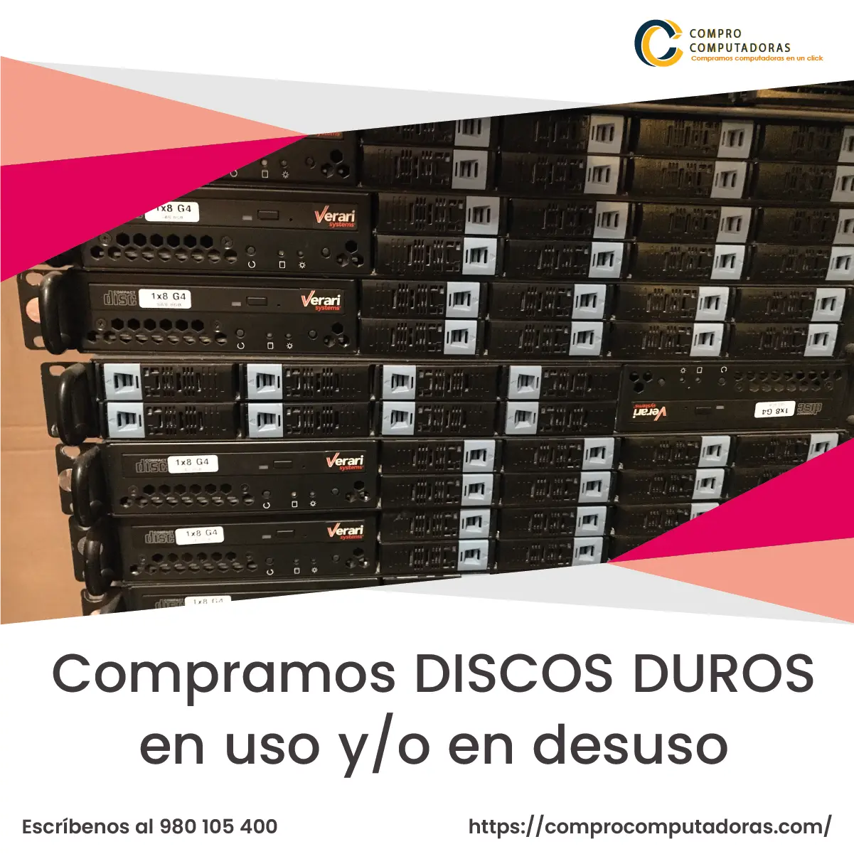 TIENES DISCOS DUROS ANTIGUOS LO COMPRAMOS 