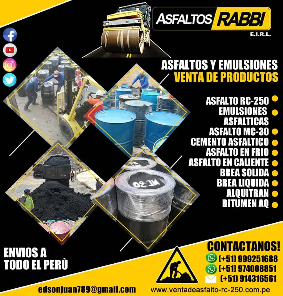 VENDO BREA LIQUIDA EMULSIONES ASFALTICAS IMPRIMANTE BITUMEN