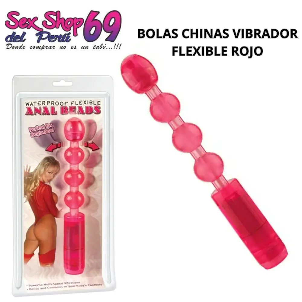 BOLAS CHINAS VIBRADOR FLEXIBLE ROJO