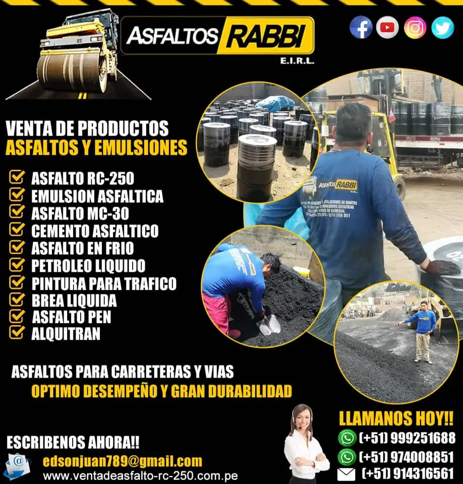 VENTA DE ASFALTO MC-30 PRODUCTO ENVAZADO EN CILINDROS DE 55 