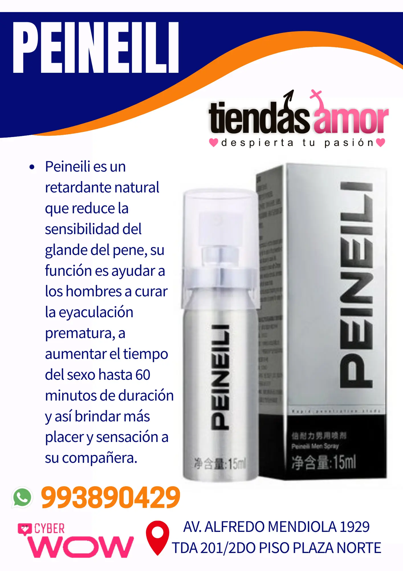 PEINEILI ES UN RETARDANTE NATURAL - NOCHES DE SATISFACCION 