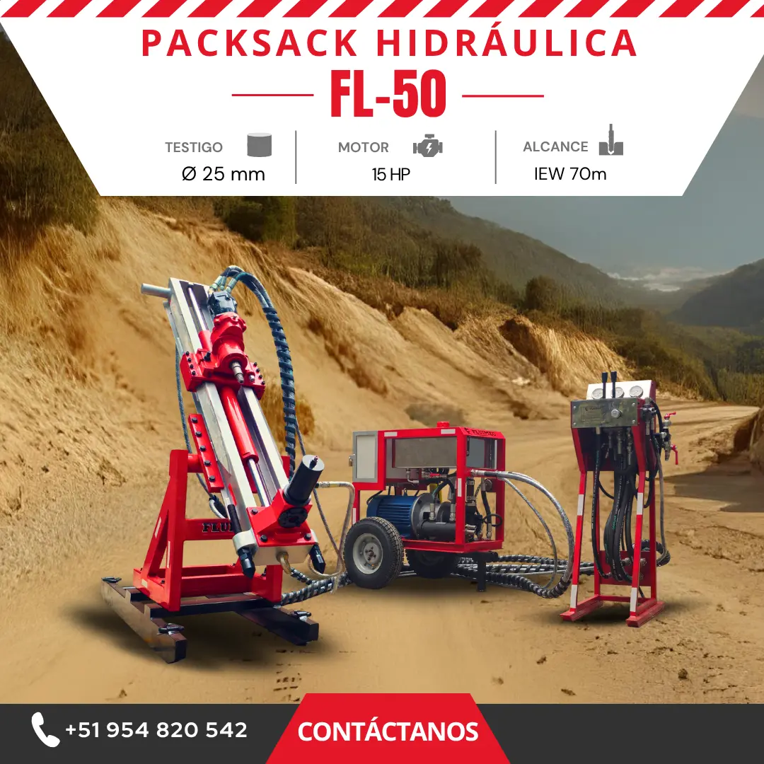 PACKSACK HIDRÁULICA FL50 equipo para industria minera 
