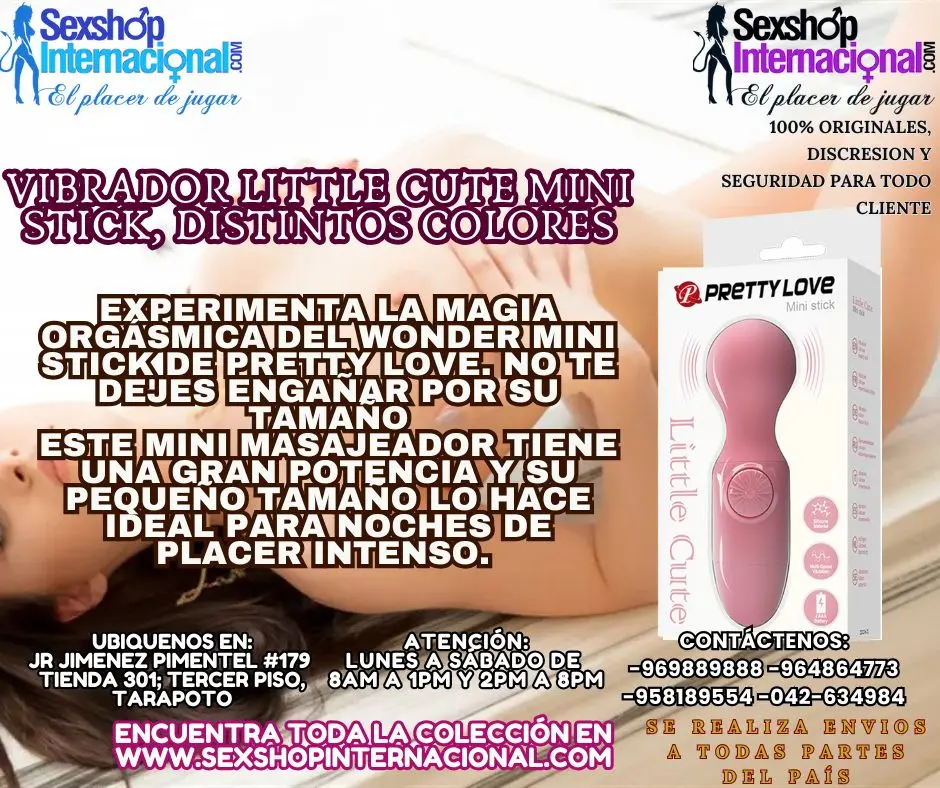 VIBRADOR LITTLE CUTE MINI STICK DISTINTOS COLORES