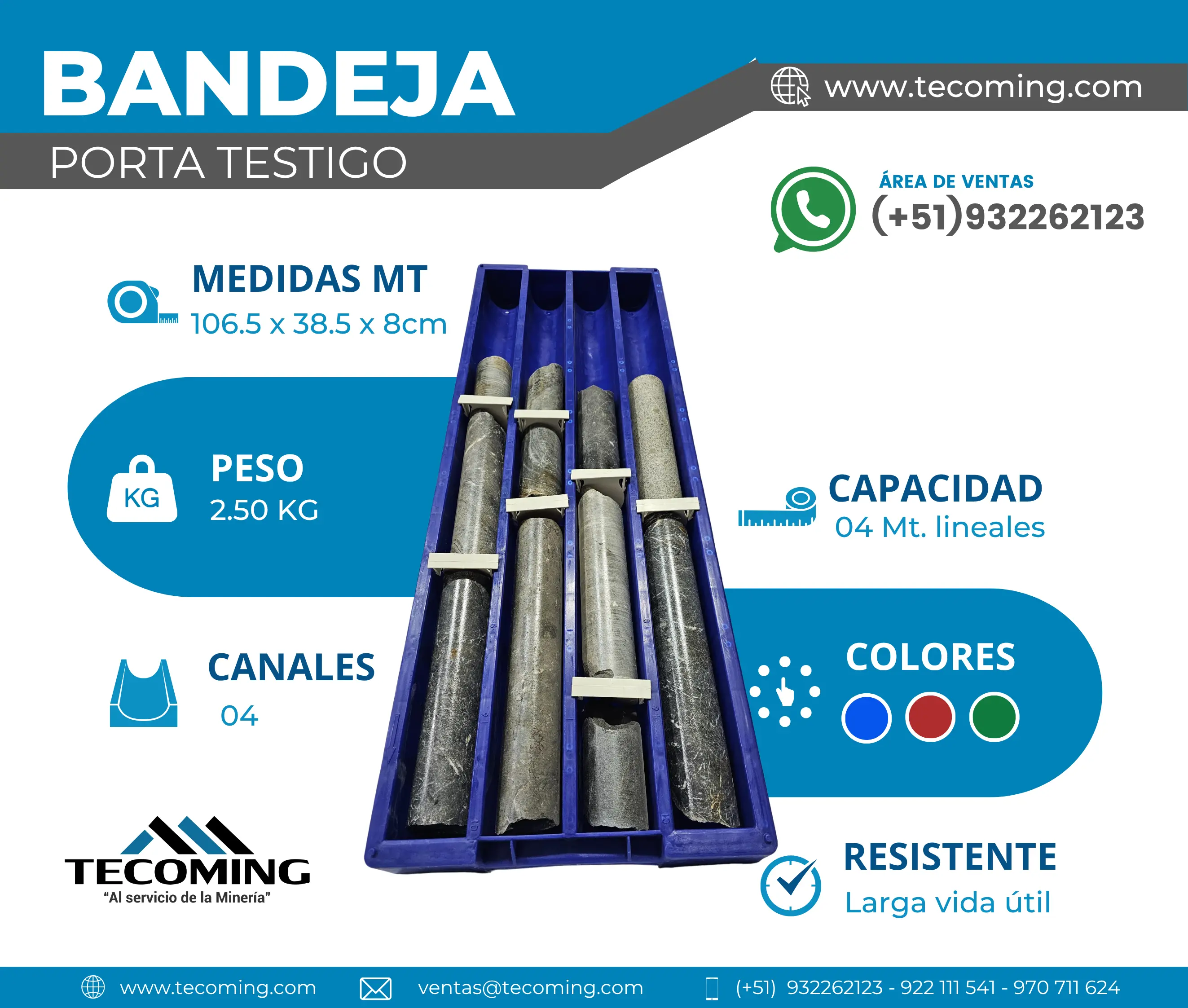 BANDEJA PORTA TESTIGO - HQ 