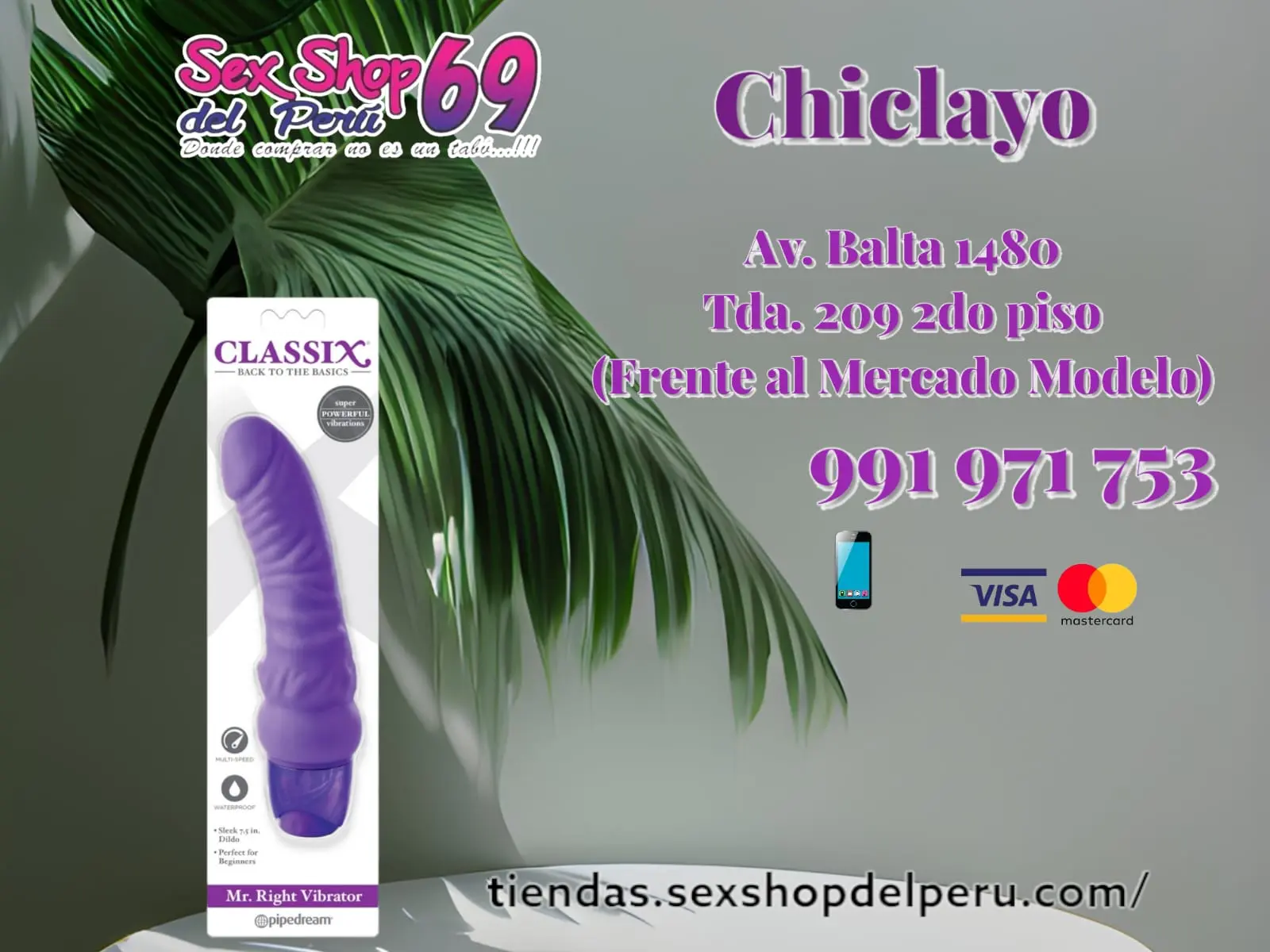 VIBRADOR CLASSIX MR. RIGHT VIOLETA