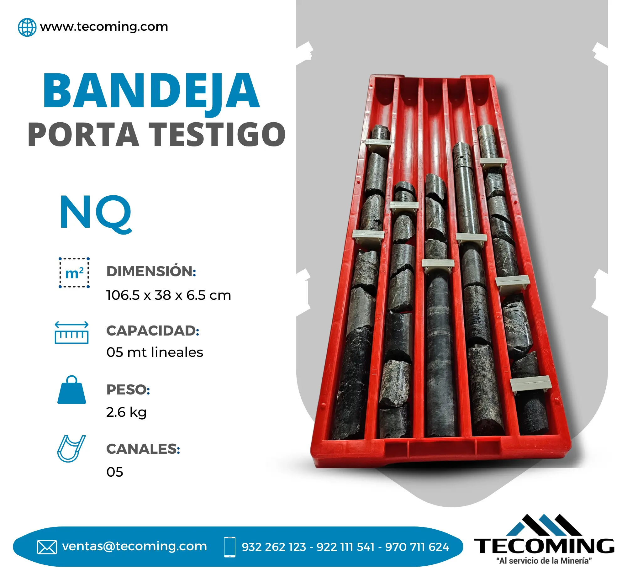 BANDEJA PORTA TESTIGO - NQ 