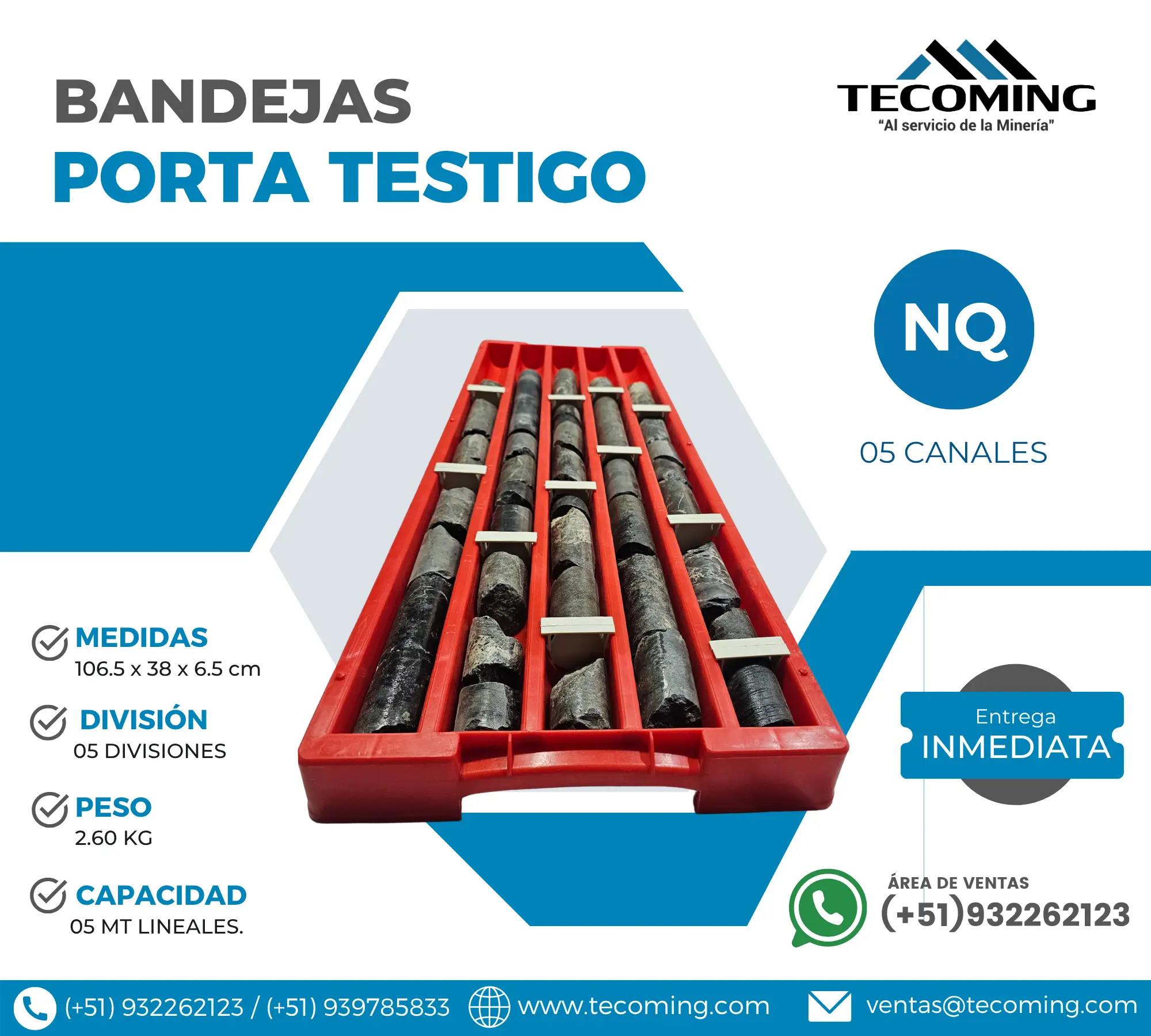 BANDEJAS PORTA TESTIGO NQ - 5 CANALES 
