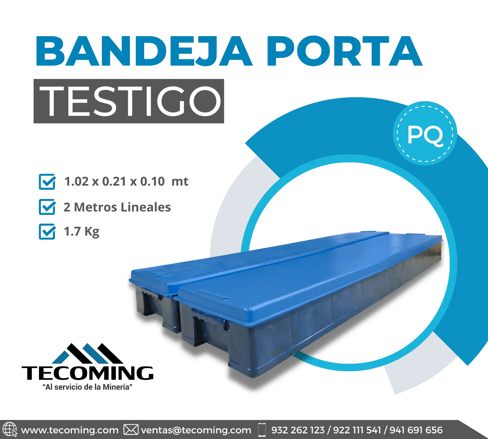 BANDEJA PORTA TESTIGO - PQ 