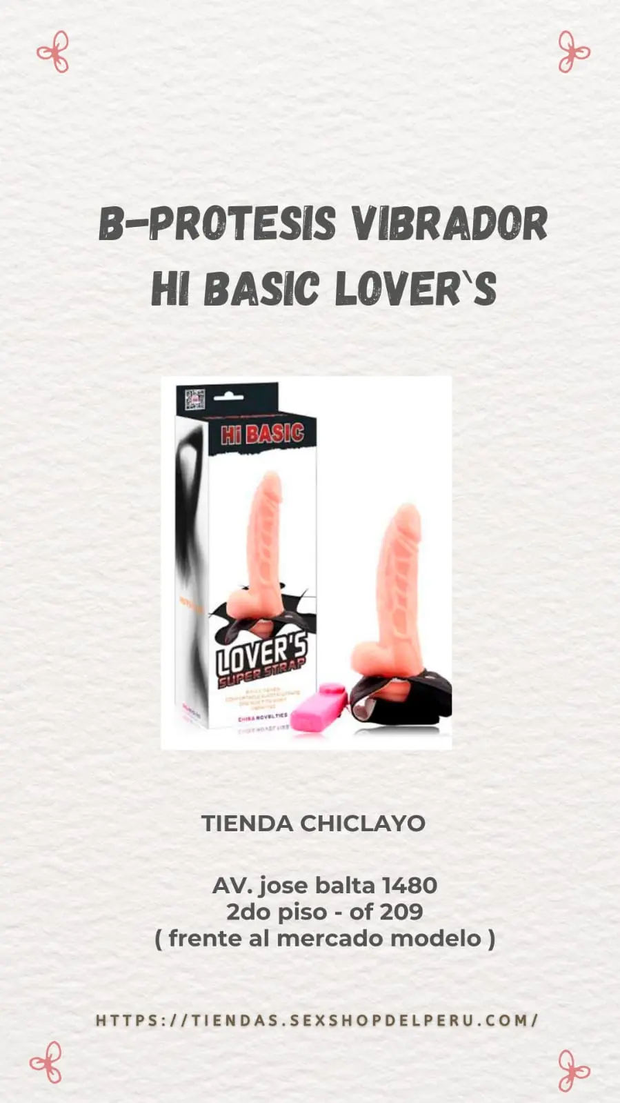 B-PROTESIS VIBRADOR HI BASIC LOVERS