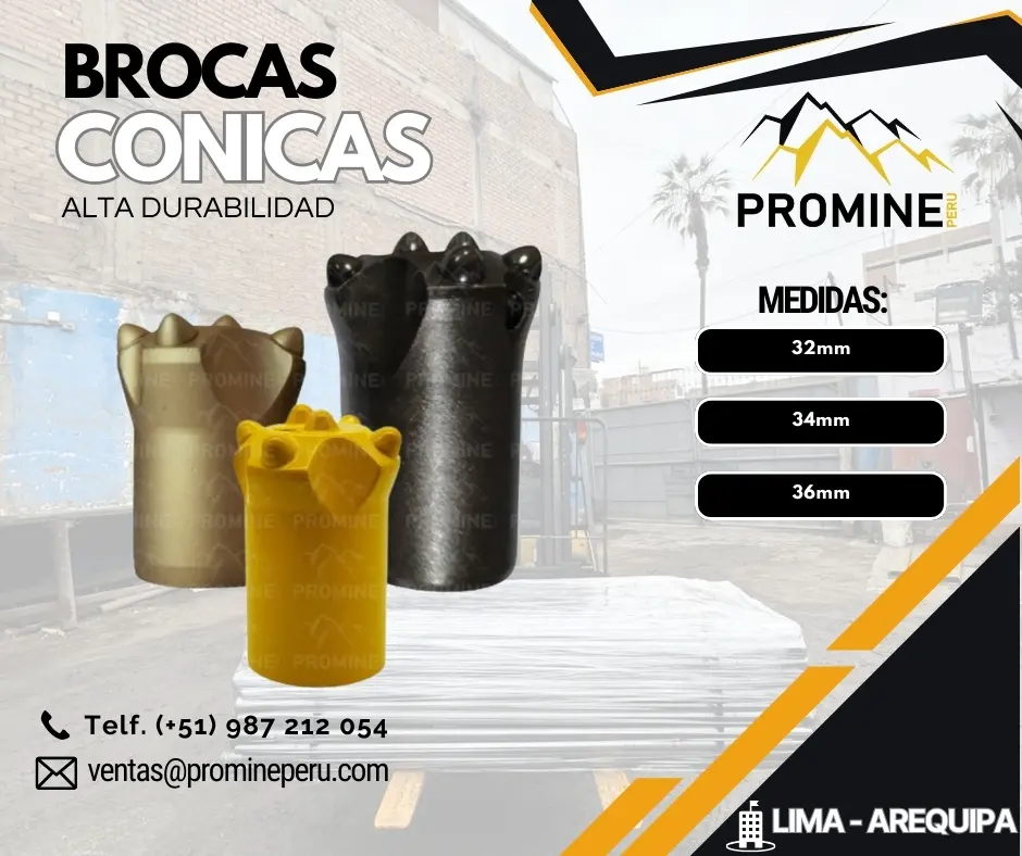 Las brocas cónicas son herramientas de corte especialmente d