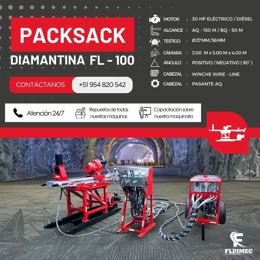  PACKSACK DIAMANTINA FL100 equipo para industria minera 