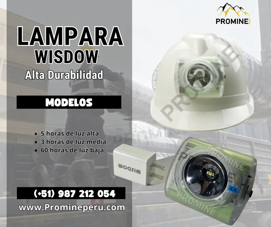 Lámpara Minera 4A Alta Potencia Recargable