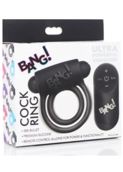 A-Anillo vibrador bang control remoto