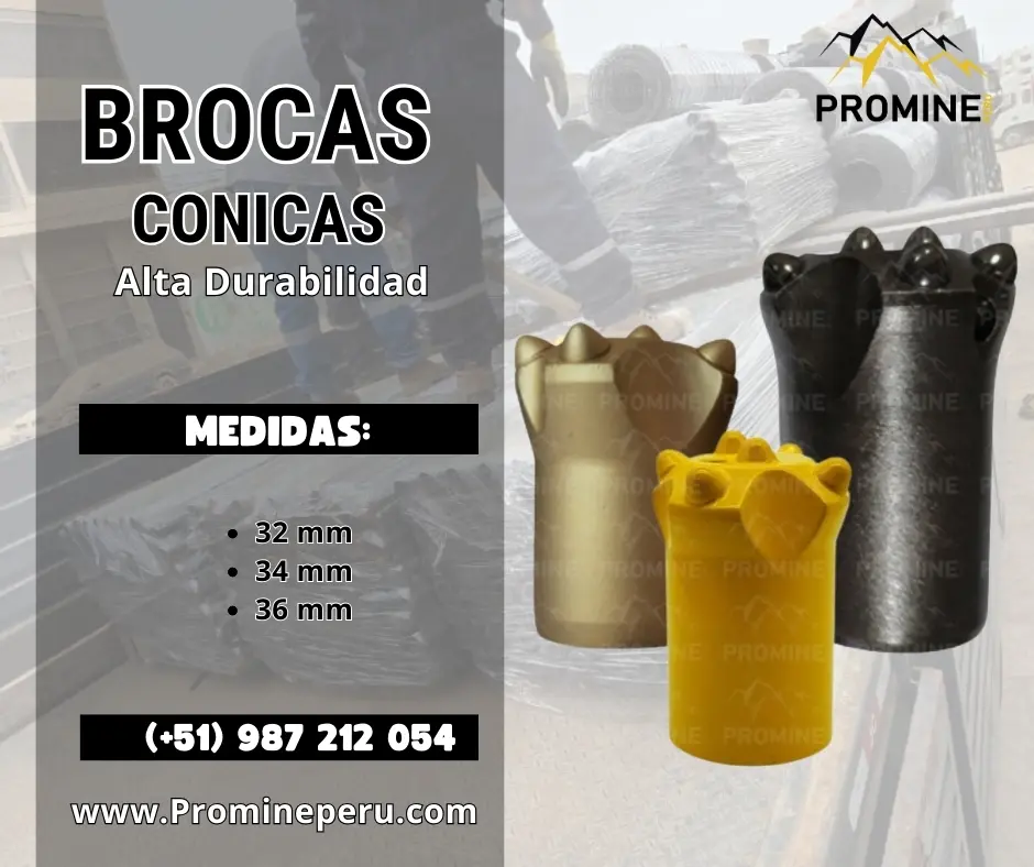 Broca Cónica de 32 - 36mm para Perforación de Precisión