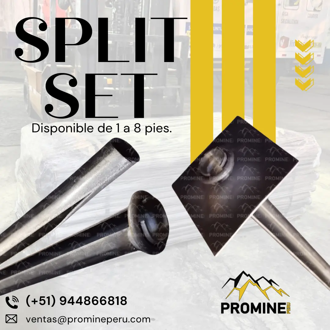 Split Set Sostenimiento por fricción para roca