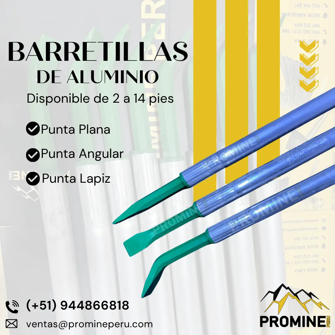 Barretillas de Aluminio de 2 a 14 pies mineria