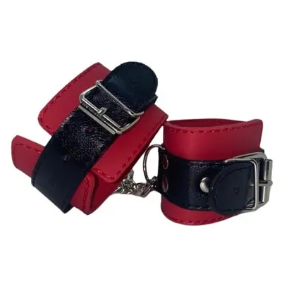 Fetish esposas 1 rojo de cuero