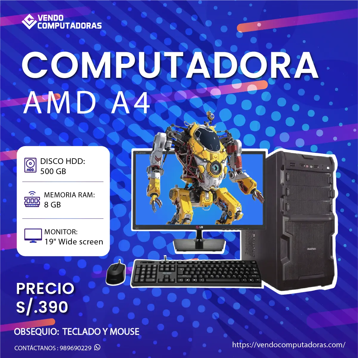  Compra inteligente PC con 8GB RAM HDD 500GB