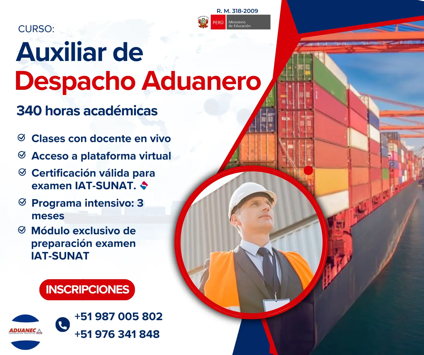 Curso AUXILIAR DE DESPACHO ADUANERO 