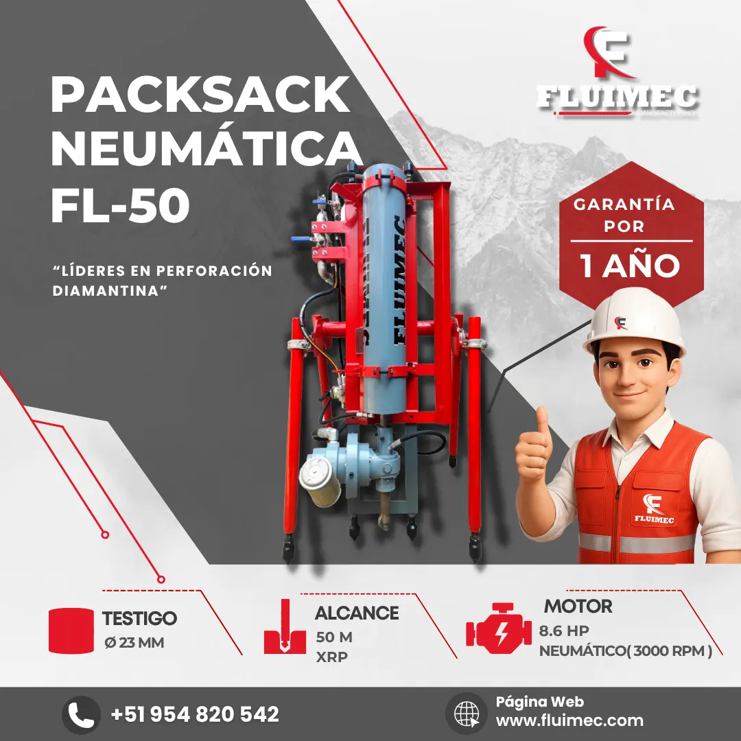 PACKSACK HIDRÁULICA FL50 equipo para industria minera 