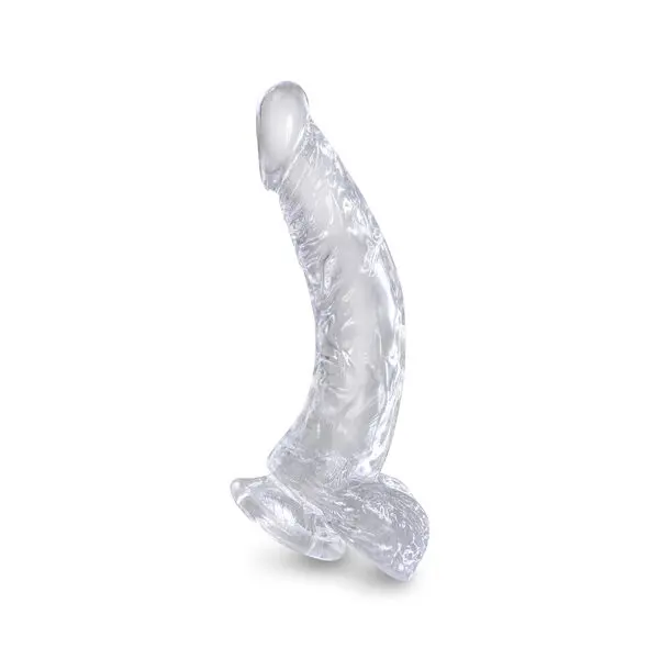B-CONSOLADOR KING COCK CLEAR 7.5 CON TESTICULO