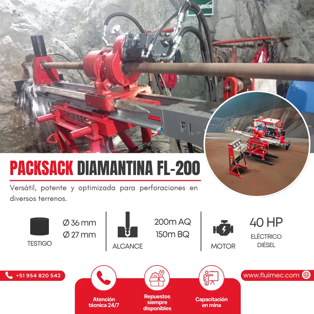 PACKSACK DIAMANTINA FL-200 equipo para industria minera 