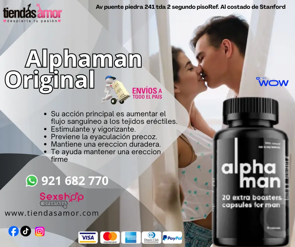 Alphaman Original 30 Caps Potencia Sexual Retardantes 