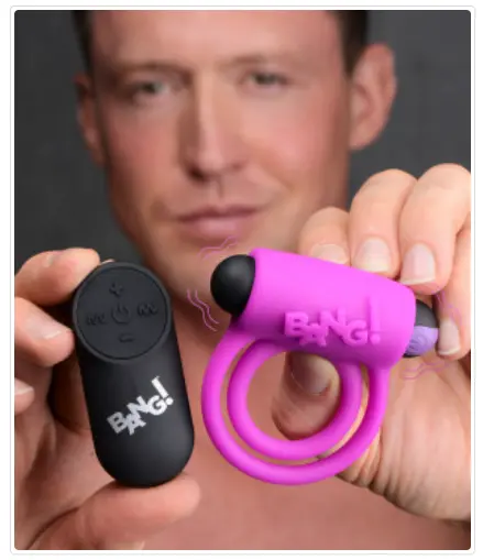 A-Anillo vibrador bang control remoto