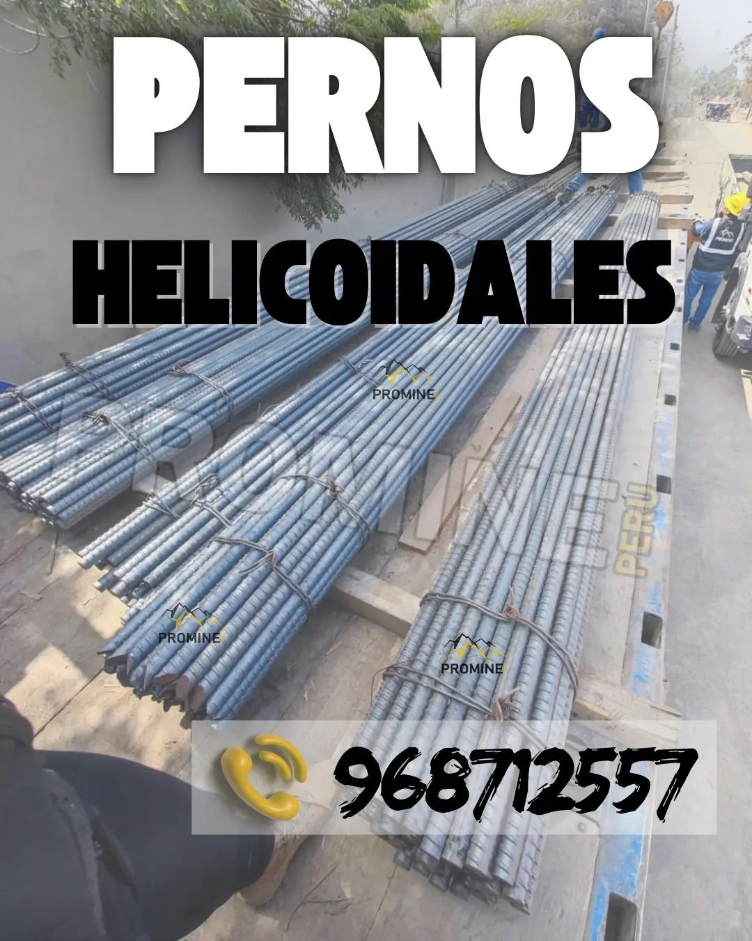 PERNO HELICOIDAL SOSTENIMIENTO MINERO