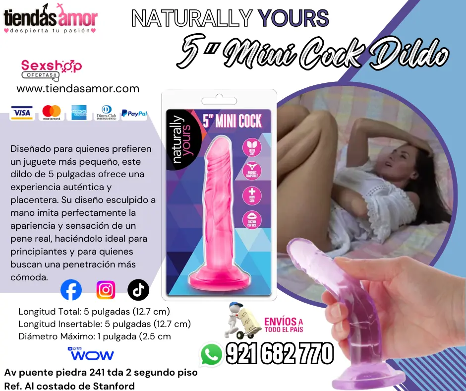 Naturally Yours - Consolador realista de 5 pulgadas TIENDAS 
