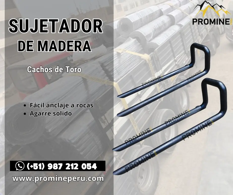 Sujetador de madera - Cachos de toro