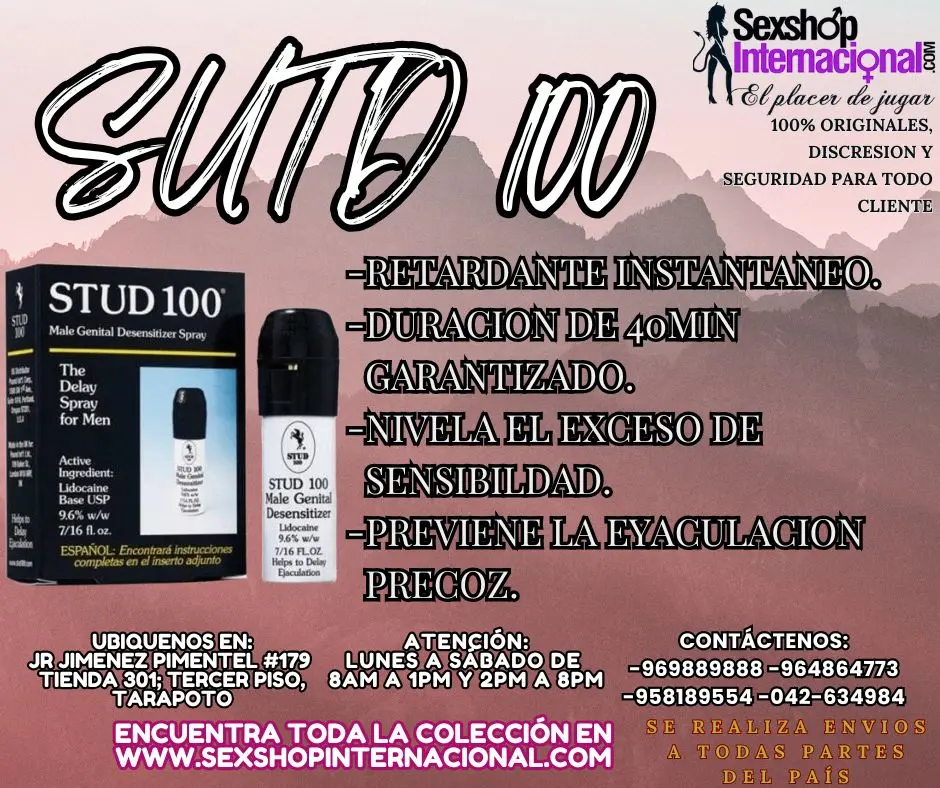 stud100 dura hasta 40min garantizado tarapoto sexshop