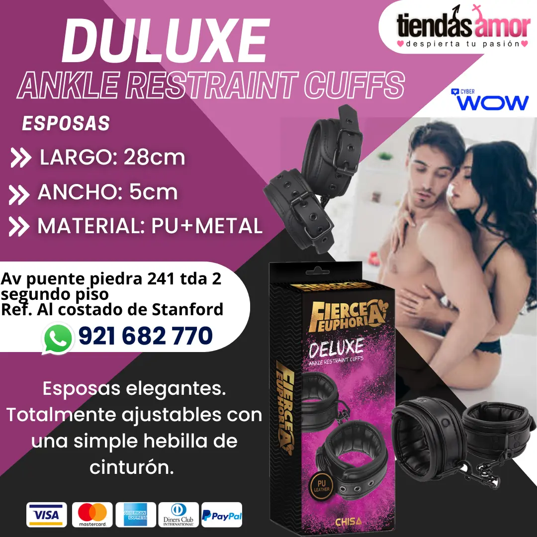 Deluxe Ankle Restraint Cuffs Lubricantes Accesorios Consola