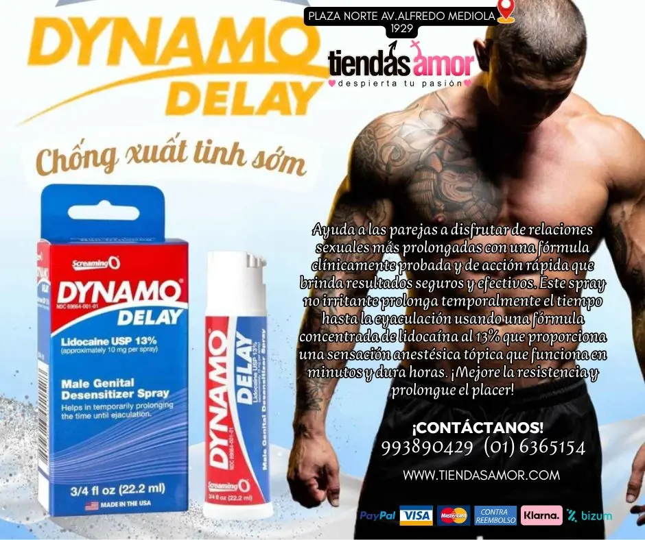 SPRAY RETARDANTE DINAMO DURA MAS TIEMPO