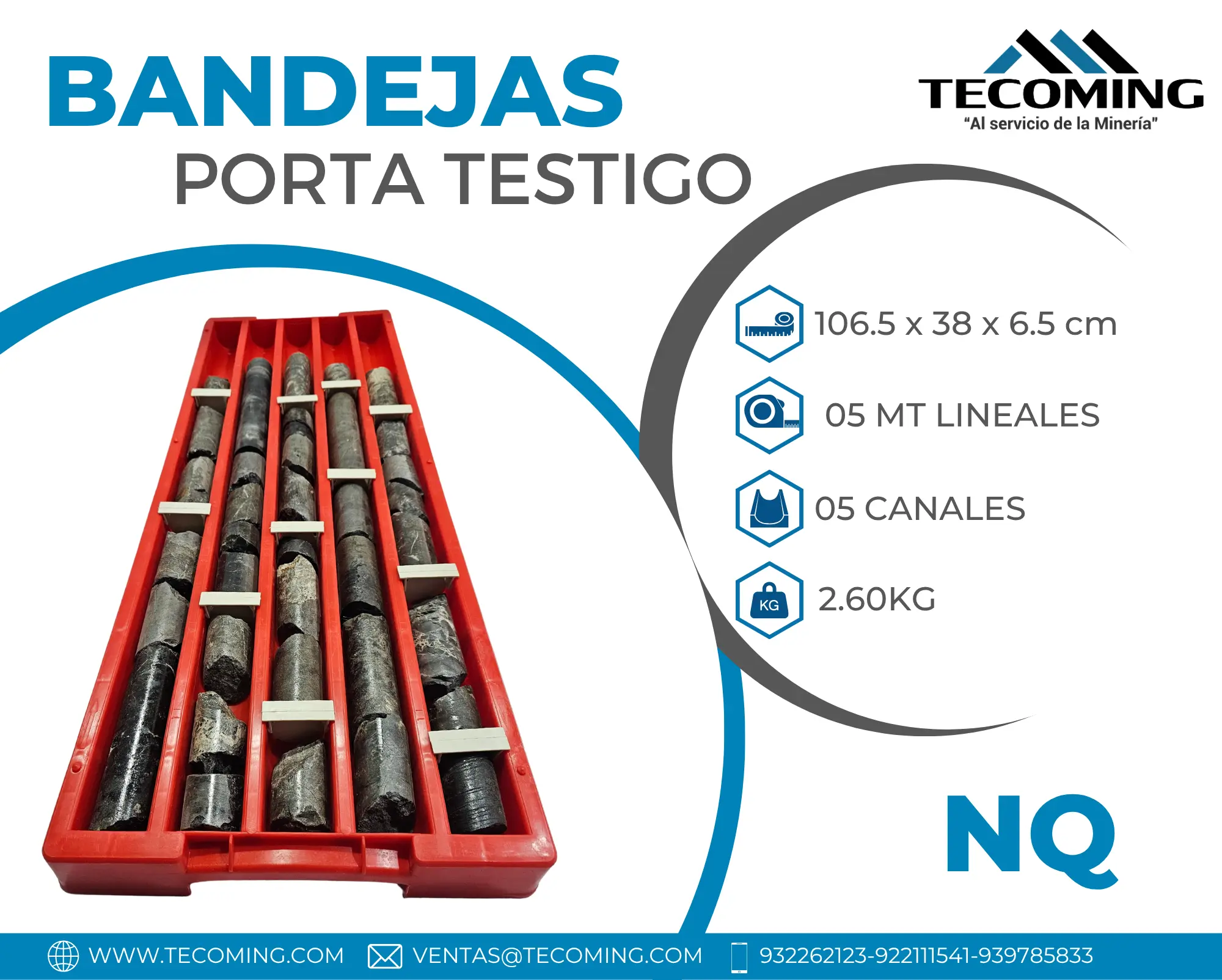 BANDEJAS PORTA TESTIGO NQ 