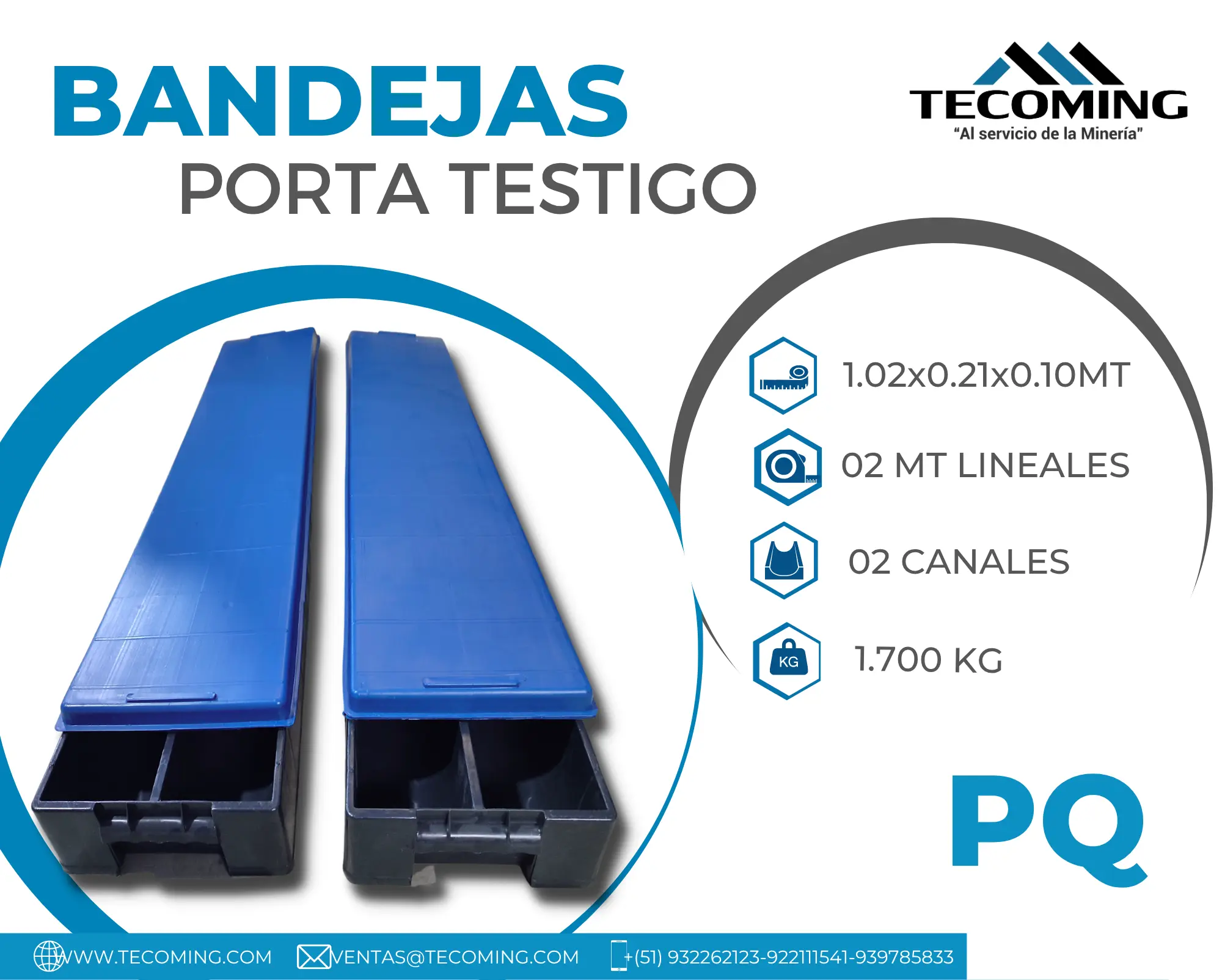 BANDEJAS PORTA TESTIGO PQ 