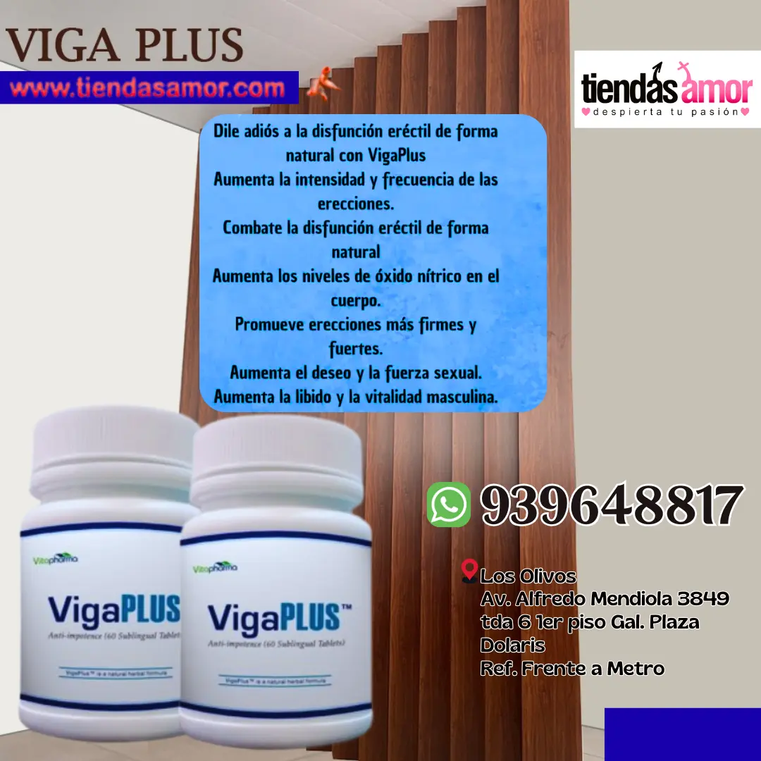 VIGA PLUS POTENCIADOR SEXUAL PARA HOMBRE.